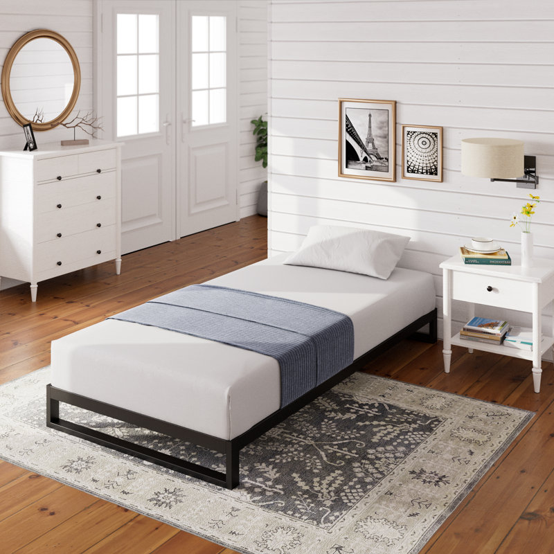 Hashtag Home Shanaia Low Profile Metal Bed Frame & Reviews Wayfair.co.uk